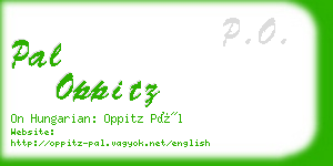 pal oppitz business card